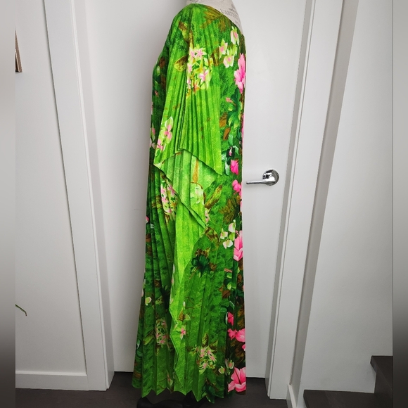 Vintage 60s Pleated Butterfly Kaftan - Picture 5 of 15